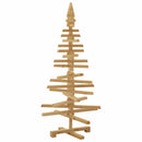 vidaXL Fából készült Karácsonyfa állvánnyal Barna 120 cm Tömör fenyőfa