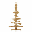 vidaXL Fából készült Karácsonyfa állvánnyal Barna 180 cm Tömör fenyőfa