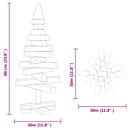 vidaXL Karácsonyfák állvánnyal Természetes 60 cm Tömör fenyőfa