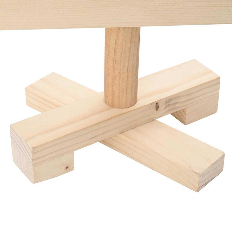 vidaXL Karácsonyfák állvánnyal Természetes 90 cm Tömör fenyőfa