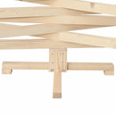 vidaXL Karácsonyfák állvánnyal Természetes 210 cm Tömör fenyőfa