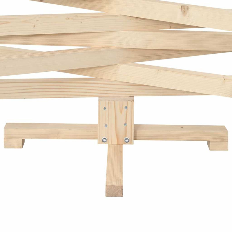 vidaXL Karácsonyfák állvánnyal Természetes 210 cm Tömör fenyőfa