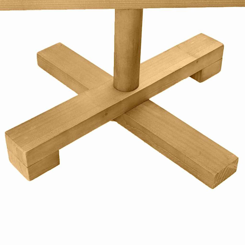 vidaXL Karácsonyfák állvánnyal Barna 60 cm Tömör fenyőfa