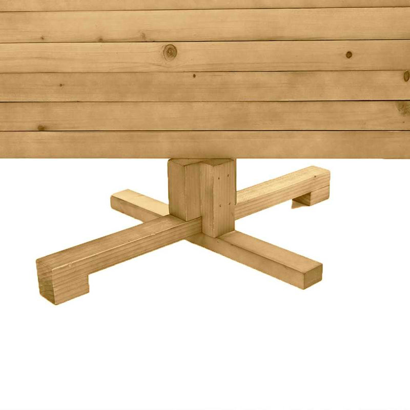 vidaXL Karácsonyfák állvánnyal Barna 120 cm Tömör fenyőfa