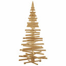 vidaXL Karácsonyfák állvánnyal Barna 210 cm Tömör fenyőfa