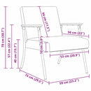 vidaXL karosszék Krém 59 x 75 x 78 cm szövet