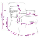 vidaXL karosszék Bordó 59 x 75 x 78 cm szövet