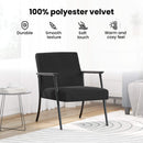 vidaXL karosszék Fekete 59 x 75 x 78 cm Bársony