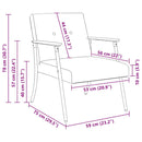 vidaXL karosszék Tópszínű 59 x 75 x 78 cm szövet