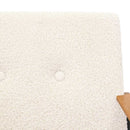 vidaXL karosszék Krém 59 x 75 x 78 cm Göndör gyapjúhoz hasonló szövet