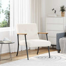 vidaXL karosszék Krém 59 x 75 x 78 cm Göndör gyapjúhoz hasonló szövet