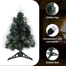 vidaXL Mű karácsonyfa 50 LED-del állvánnyal Zöld 64 cm PVC