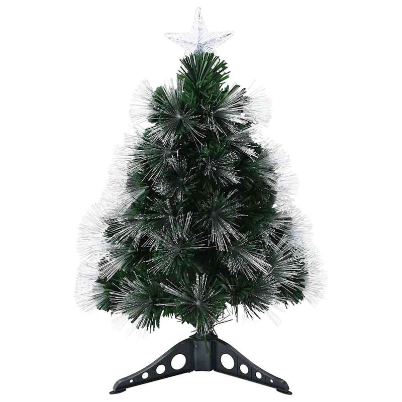 vidaXL Mű karácsonyfa dekoratív vonós lámpákkal Zöld 64 cm PVC
