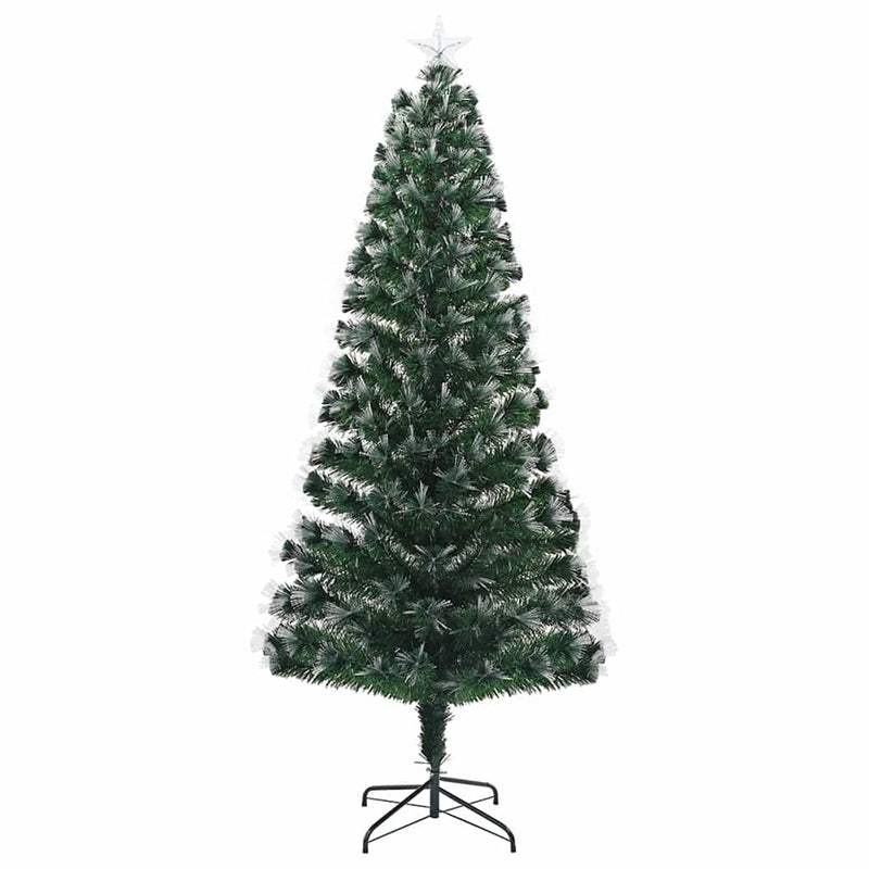 vidaXL Mű karácsonyfa dekoratív vonós lámpákkal Zöld 210 cm PVC