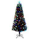 vidaXL Mű karácsonyfa 250 LED-del állvánnyal Zöld 210 cm PVC