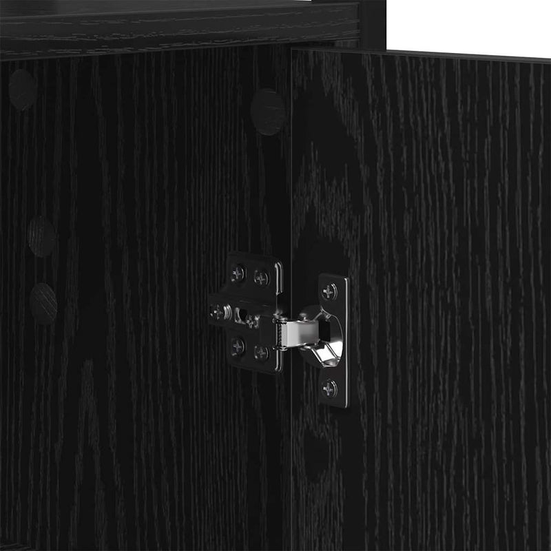 vidaXL Könyvespolc Fekete tölgy 40 x 24 x 161 cm Faanyag