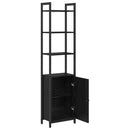 vidaXL Könyvespolc Fekete tölgy 40 x 24 x 161 cm Faanyag