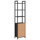 vidaXL Könyvespolc Fekete tölgy 40 x 24 x 161 cm Faanyag