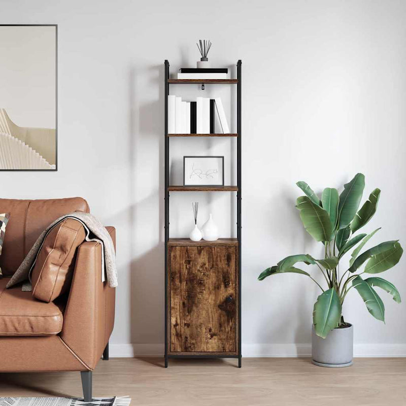 vidaXL Könyvespolc Füstölt tölgy 40 x 24 x 161 cm Faanyag