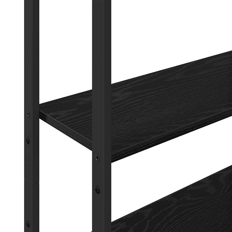 vidaXL Könyvespolc Fekete tölgy 60 x 24 x 161 cm Faanyag