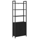 vidaXL Könyvespolc Fekete tölgy 60 x 24 x 161 cm Faanyag