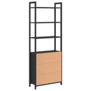 vidaXL Könyvespolc Fekete tölgy 60 x 24 x 161 cm Faanyag