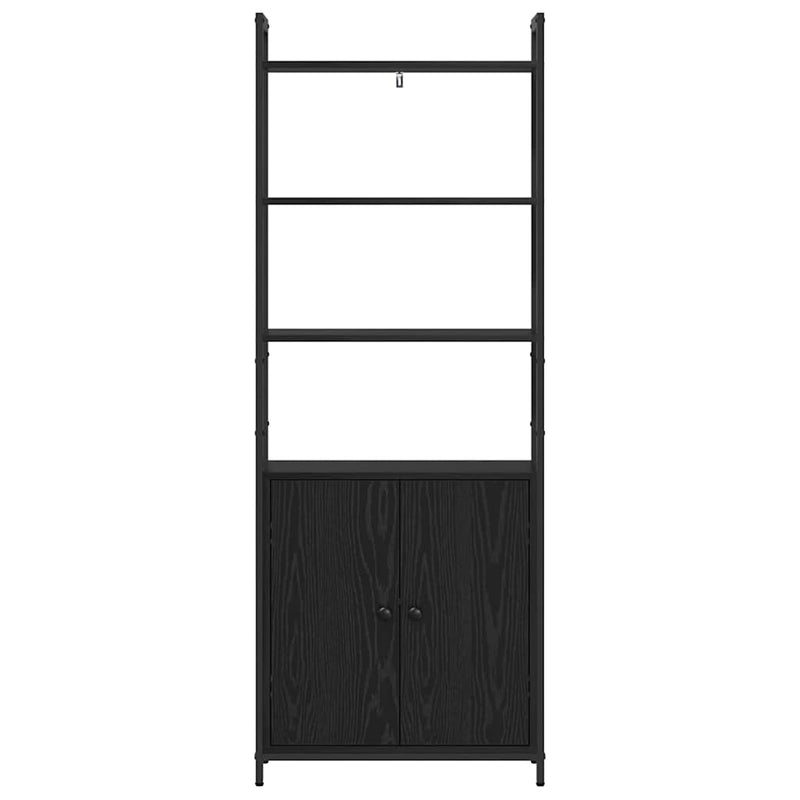 vidaXL Könyvespolc Fekete tölgy 60 x 24 x 161 cm Faanyag