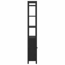 vidaXL Könyvespolc Fekete tölgy 60 x 24 x 161 cm Faanyag