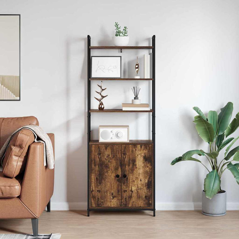 vidaXL Könyvespolc Füstölt tölgy 60 x 24 x 161 cm Faanyag