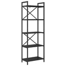 vidaXL Könyvespolc Fekete tölgy 56 x 34 x 171 cm Faanyag