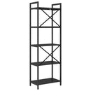 vidaXL Könyvespolc Fekete tölgy 56 x 34 x 171 cm Faanyag