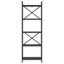 vidaXL Könyvespolc Fekete tölgy 56 x 34 x 171 cm Faanyag