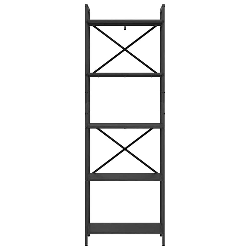 vidaXL Könyvespolc Fekete tölgy 56 x 34 x 171 cm Faanyag