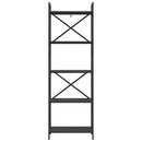 vidaXL Könyvespolc Fekete tölgy 56 x 34 x 171 cm Faanyag