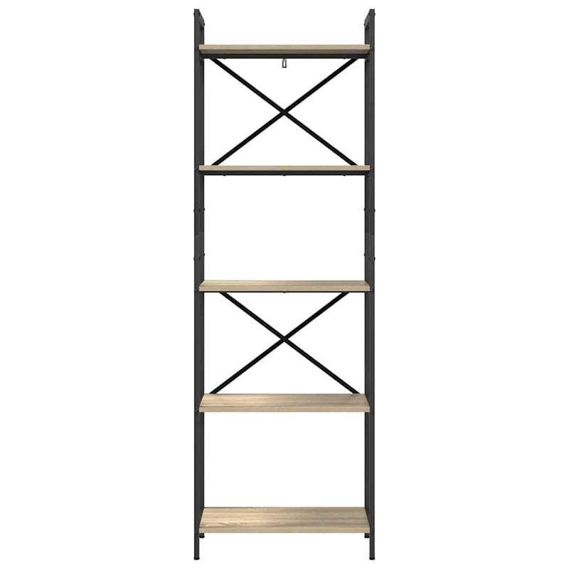 vidaXL Könyvespolc Sonoma tölgy 56 x 34 x 171 cm Faanyag