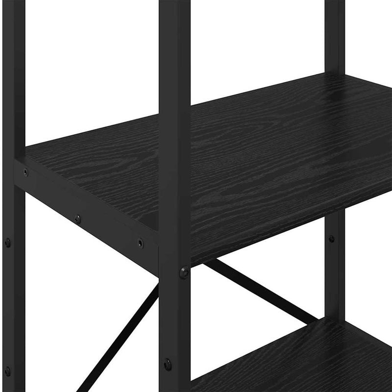 vidaXL Könyvespolc Fekete tölgy 56 x 34 x 133,5 cm Faanyag