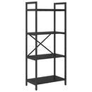 vidaXL Könyvespolc Fekete tölgy 56 x 34 x 133,5 cm Faanyag