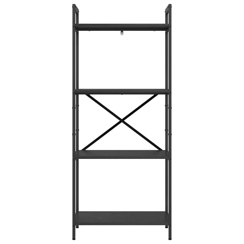 vidaXL Könyvespolc Fekete tölgy 56 x 34 x 133,5 cm Faanyag