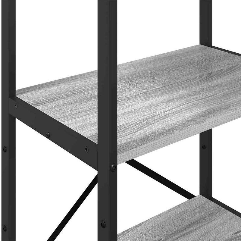 vidaXL Könyvespolc Szürke Sonoma 56 x 34 x 133,5 cm Faanyag