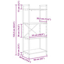 vidaXL Könyvespolc Öreg fa 56 x 34 x 133,5 cm Faanyag