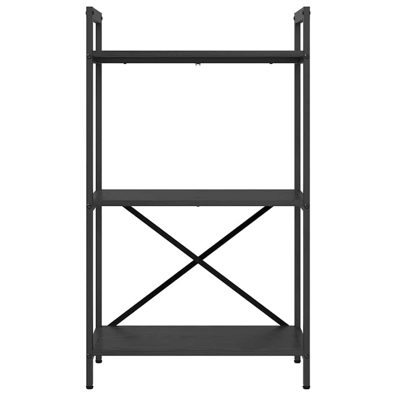 vidaXL Könyvespolc Fekete tölgy 56 x 34 x 96 cm Faanyag