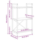 vidaXL Könyvespolc Sonoma tölgy 56 x 34 x 96 cm Faanyag