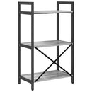 vidaXL Könyvespolc 3 szintes 56 x 34 x 96 cm Szerelt Fa Szürke Sonoma