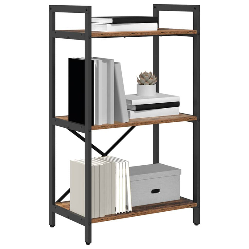 vidaXL Könyvespolc Öreg fa 56 x 34 x 96 cm Faanyag