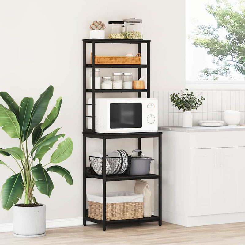 vidaXL Konyhai polc Fekete tölgy 60 x 40 x 168 cm Faanyag