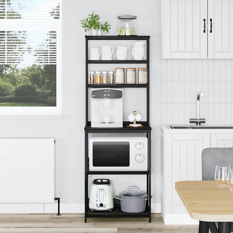 vidaXL Konyhai polc Fekete tölgy 60 x 40 x 168 cm Faanyag