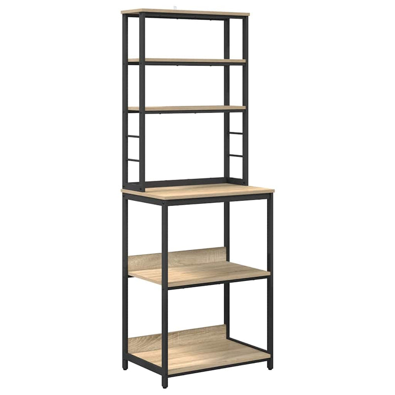 vidaXL Konyhai polc Sonoma tölgy 60 x 40 x 168 cm Faanyag