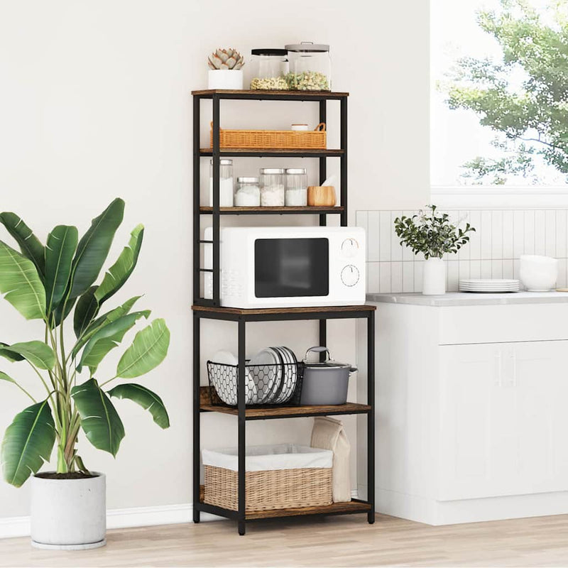 vidaXL Konyhai polc Füstölt tölgy 60 x 40 x 168 cm Faanyag