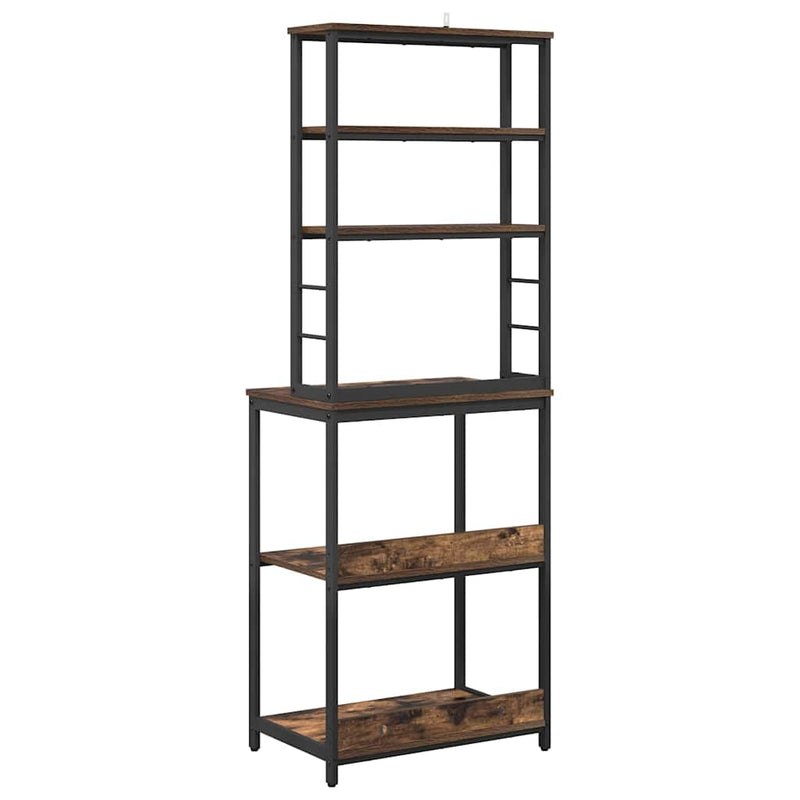 vidaXL Konyhai polc Füstölt tölgy 60 x 40 x 168 cm Faanyag