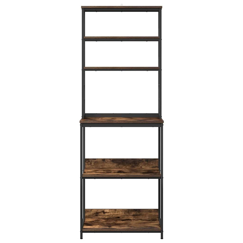 vidaXL Konyhai polc Füstölt tölgy 60 x 40 x 168 cm Faanyag